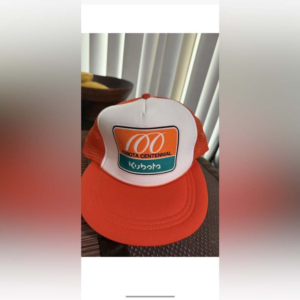 Kubota Centennial Orange and White Trucker Hat